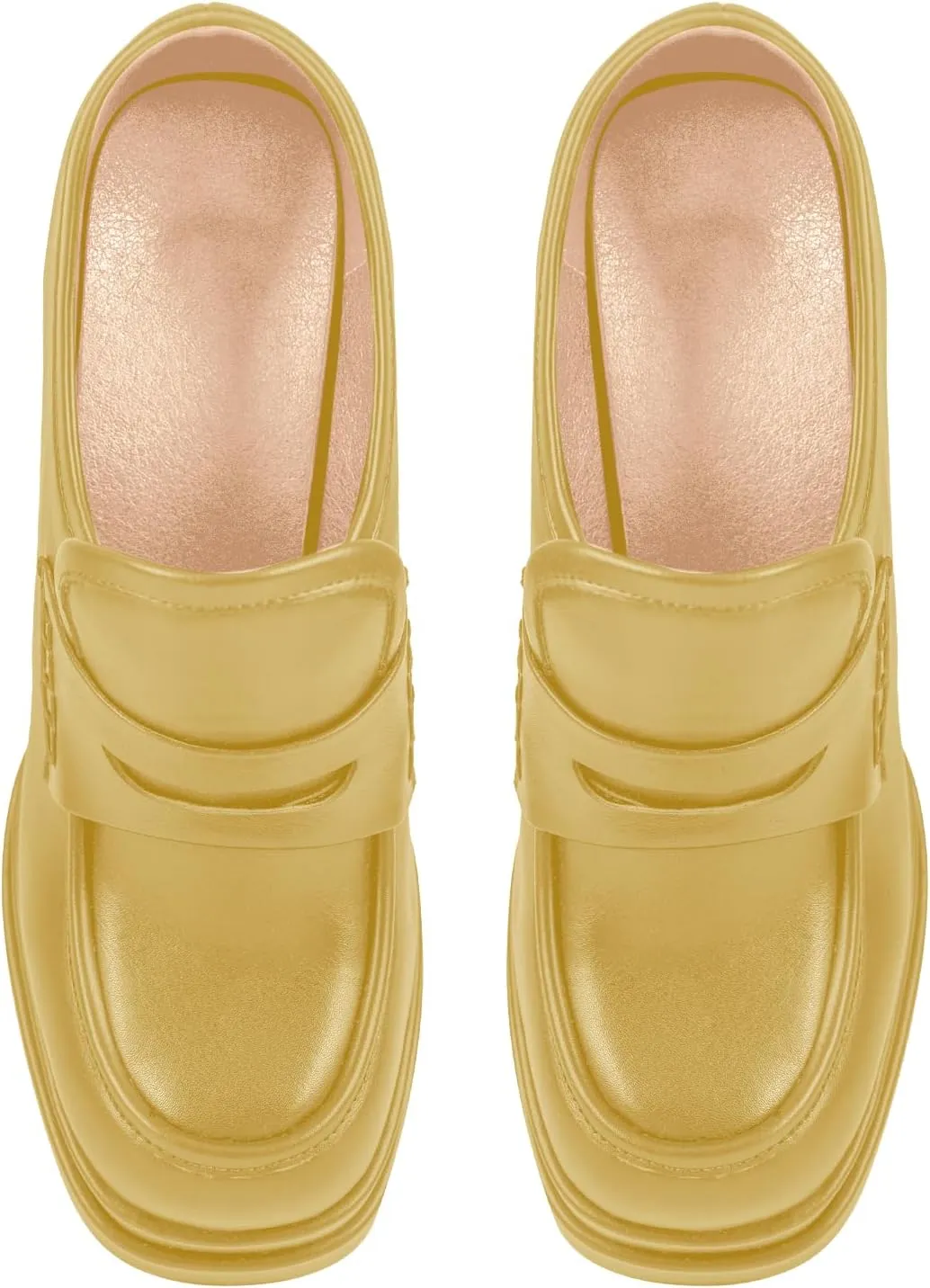 Double Platforms Chunky High Heel Loafers Pumps