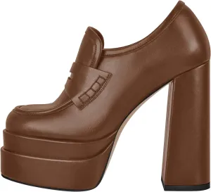 Double Platforms Chunky High Heel Loafers Pumps