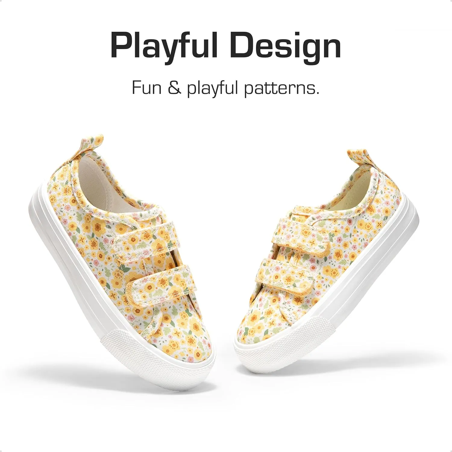 DREAM PAIRS Kid Toddler Sneakers Boys Girls Canvas with Cartoon Dual Hook and Loops for School Walking