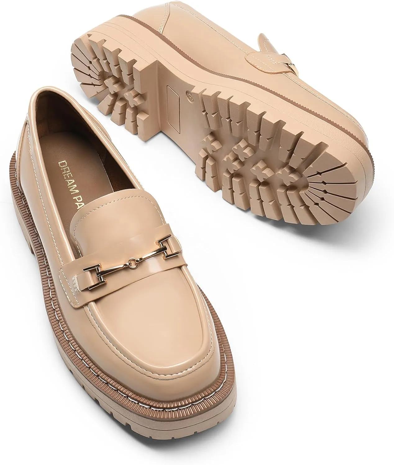 DREAM PAIRS Loafers for Women Platform Chunky Heel Slip On Loafers Business Office Casual Dressy Loafer Shoes