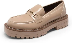 DREAM PAIRS Loafers for Women Platform Chunky Heel Slip On Loafers Business Office Casual Dressy Loafer Shoes
