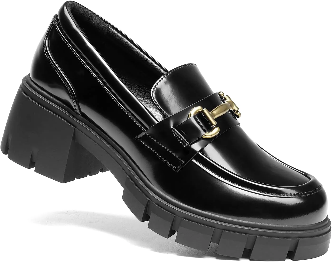 DREAM PAIRS Loafers for Women Platform Chunky Loafers Slip On Casual Shoes