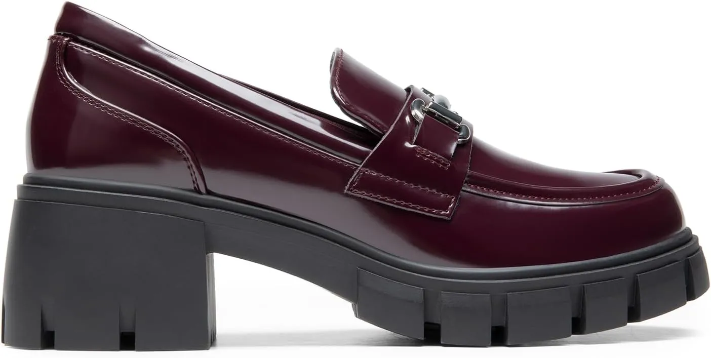 DREAM PAIRS Loafers for Women Platform Chunky Loafers Slip On Casual Shoes