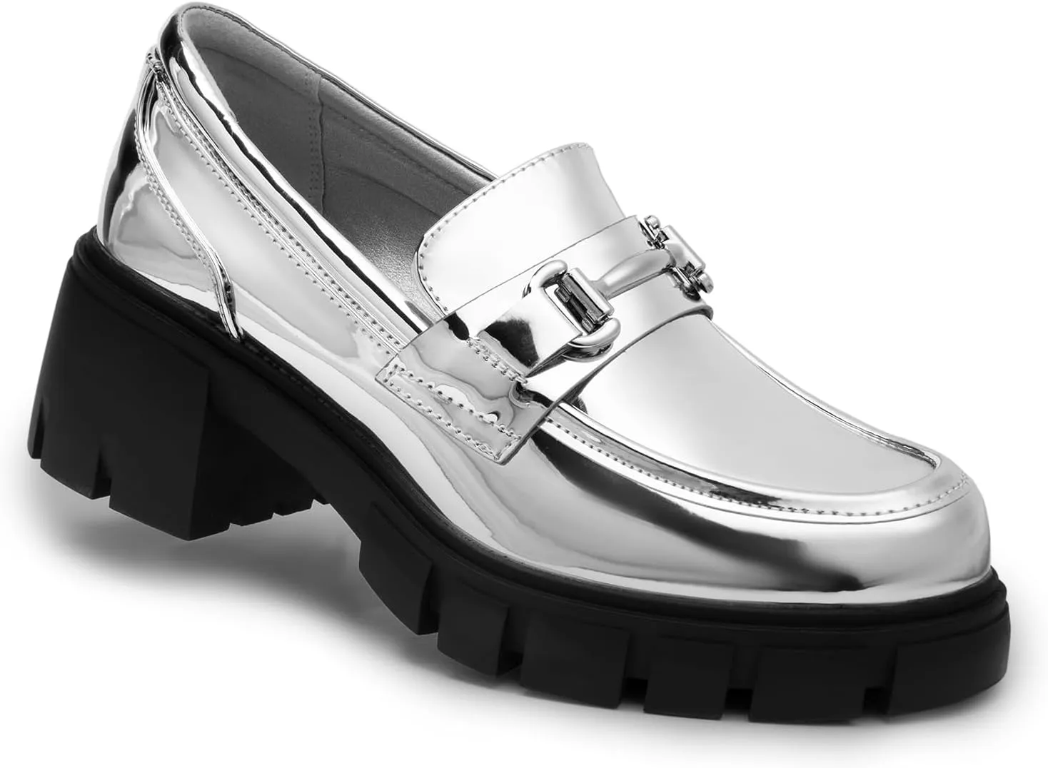 DREAM PAIRS Loafers for Women Platform Chunky Loafers Slip On Casual Shoes