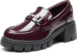 DREAM PAIRS Loafers for Women Platform Chunky Loafers Slip On Casual Shoes