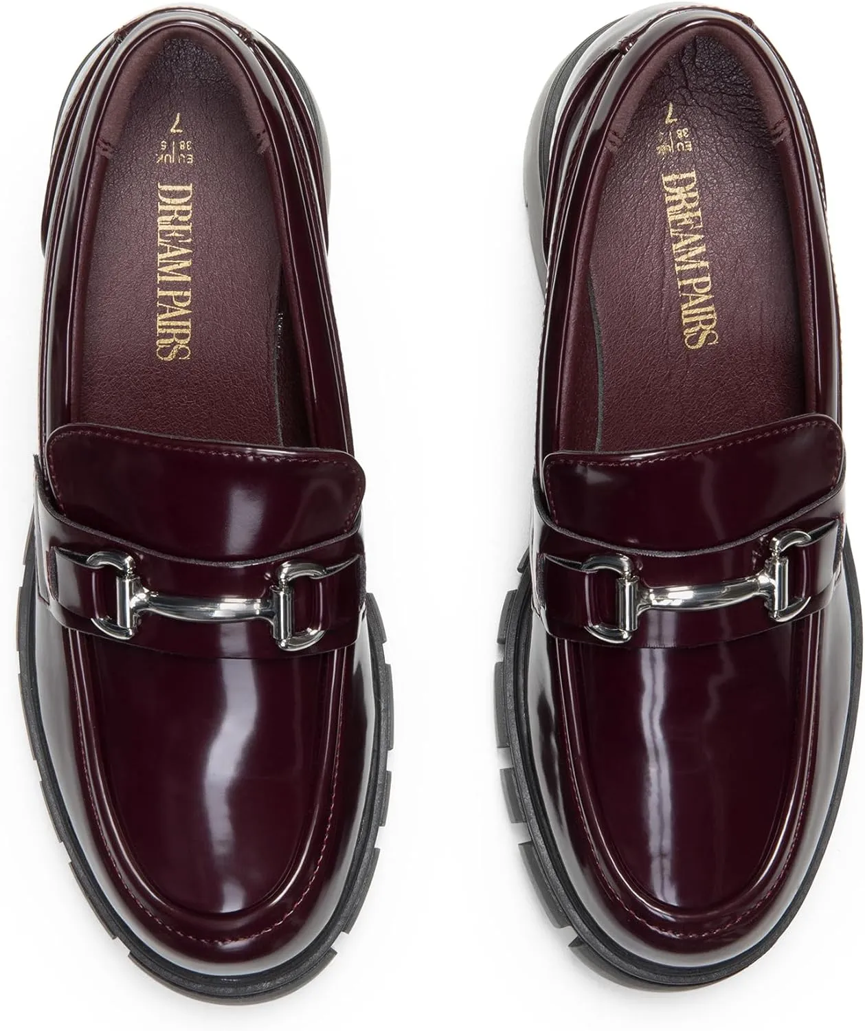 DREAM PAIRS Loafers for Women Platform Chunky Loafers Slip On Casual Shoes