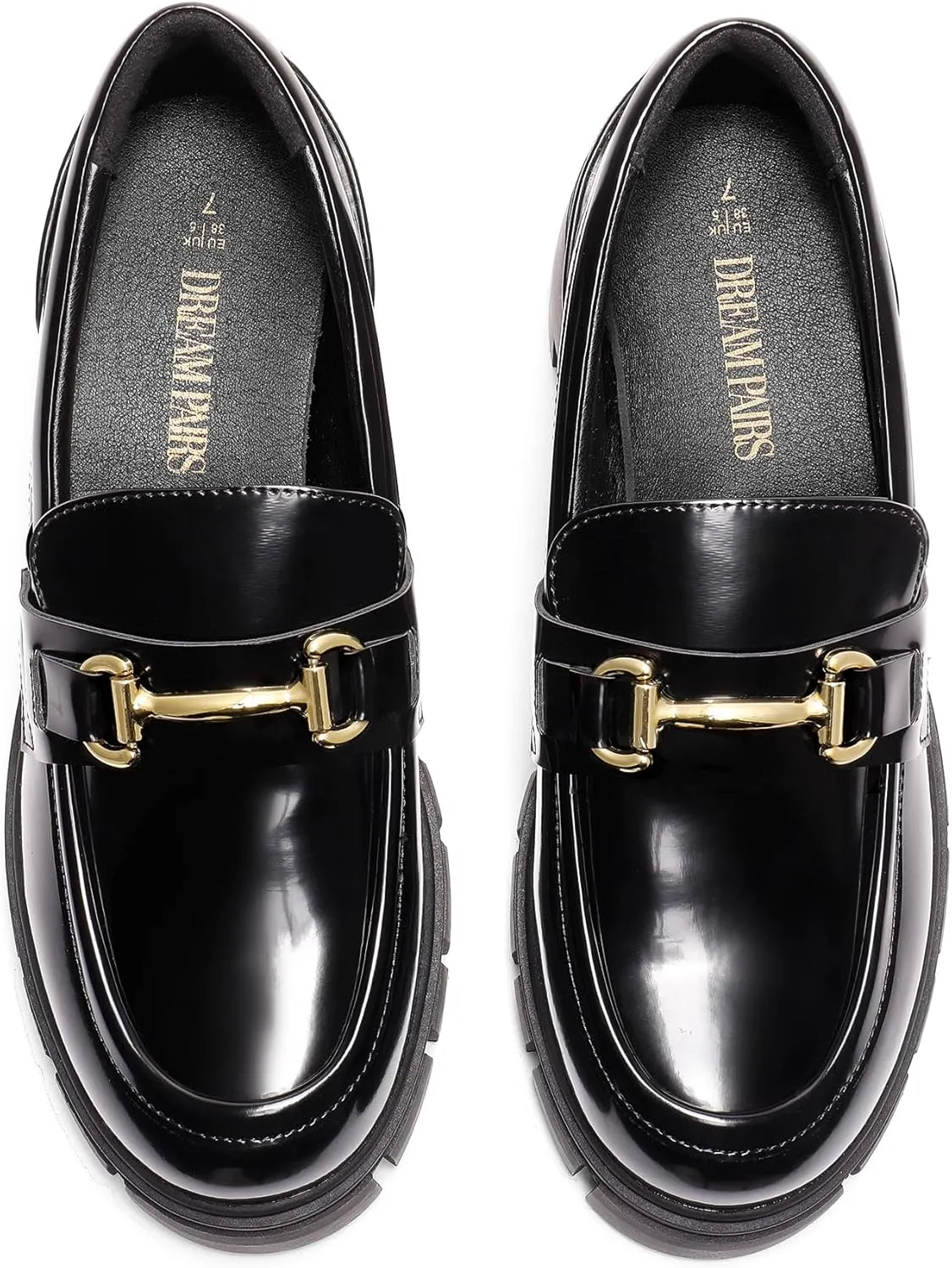 DREAM PAIRS Loafers for Women Platform Chunky Loafers Slip On Casual Shoes