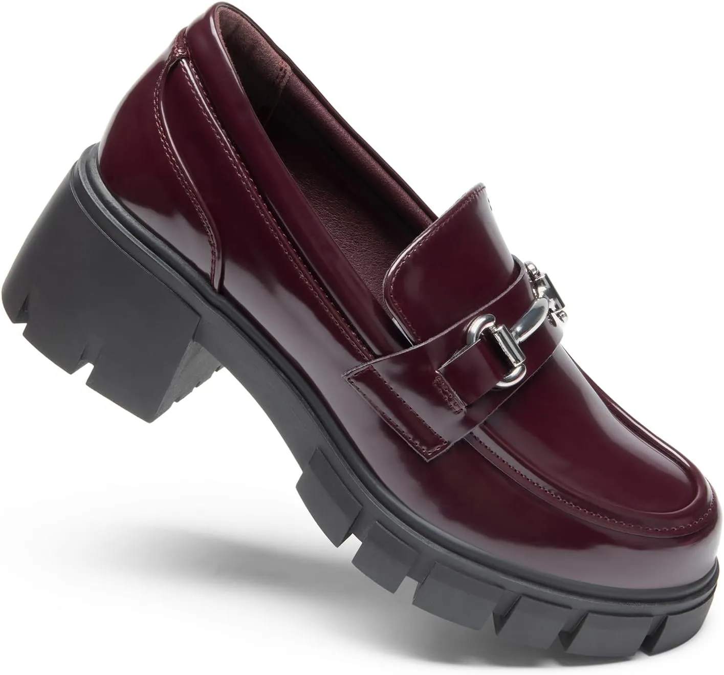 DREAM PAIRS Loafers for Women Platform Chunky Loafers Slip On Casual Shoes