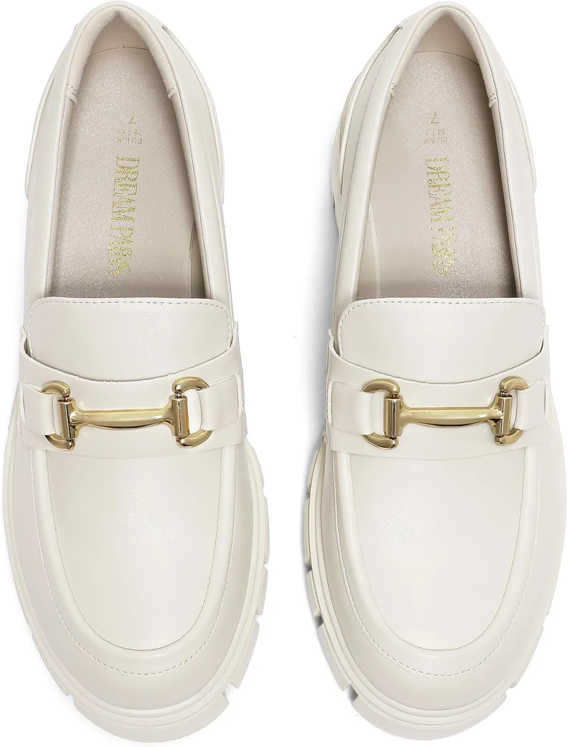 DREAM PAIRS Loafers for Women Platform Chunky Loafers Slip On Casual Shoes
