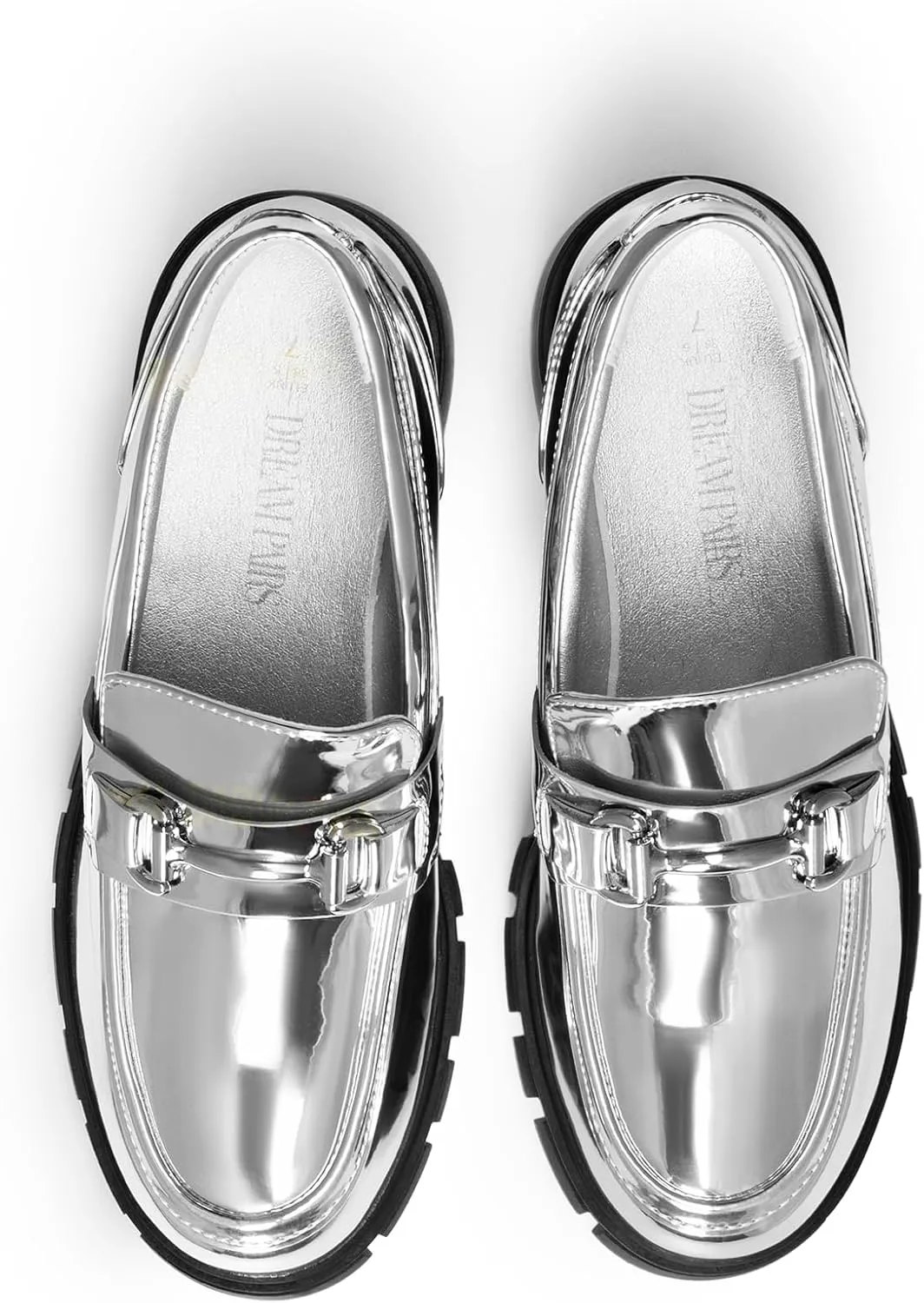 DREAM PAIRS Loafers for Women Platform Chunky Loafers Slip On Casual Shoes
