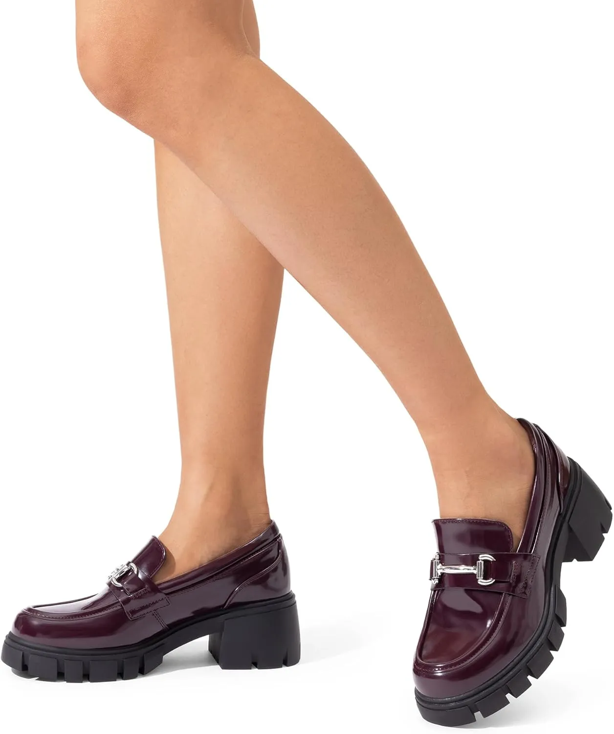 DREAM PAIRS Loafers for Women Platform Chunky Loafers Slip On Casual Shoes