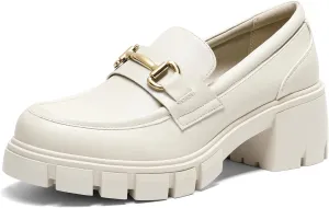 DREAM PAIRS Loafers for Women Platform Chunky Loafers Slip On Casual Shoes