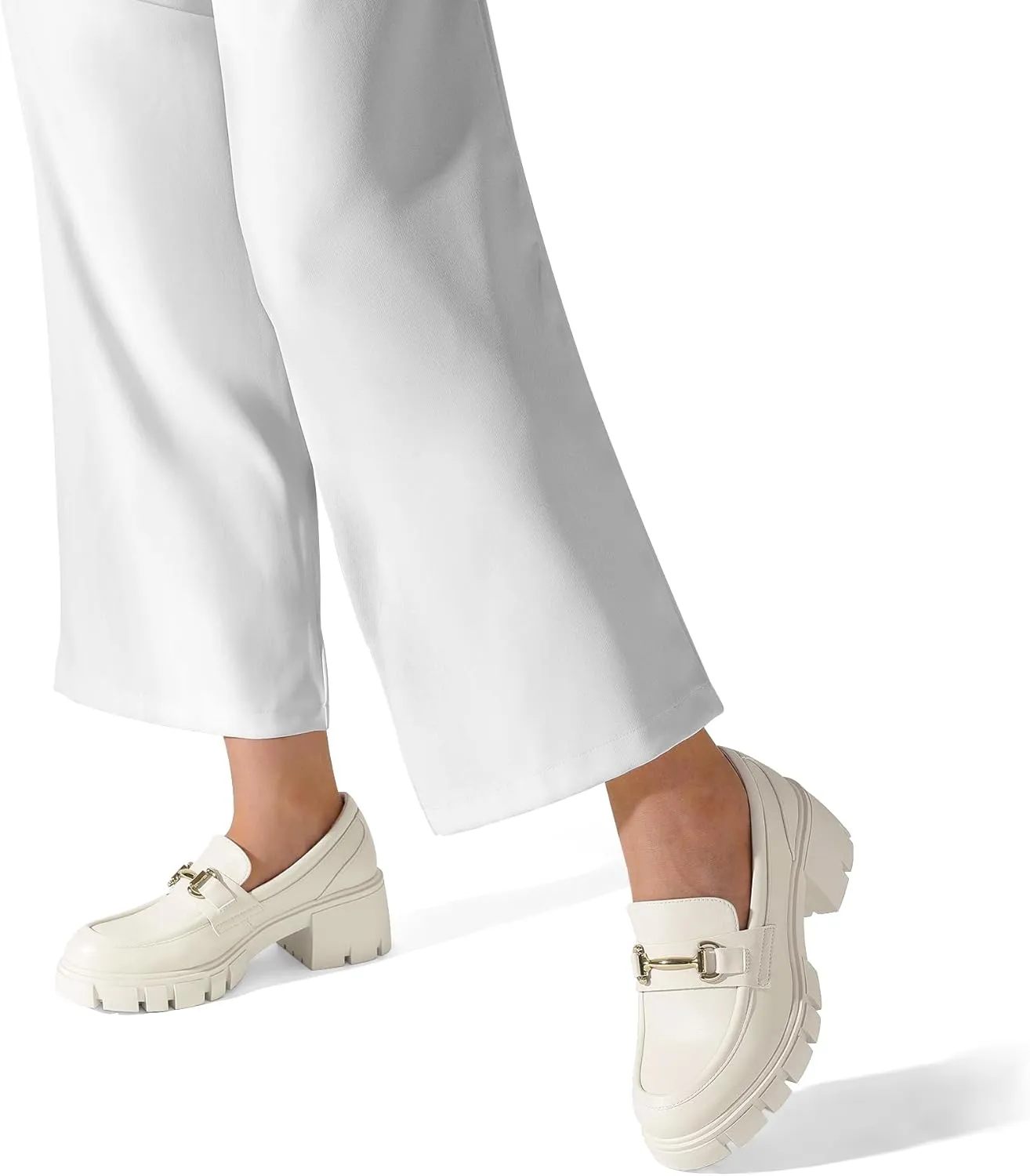DREAM PAIRS Loafers for Women Platform Chunky Loafers Slip On Casual Shoes