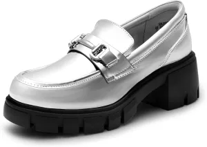 DREAM PAIRS Loafers for Women Platform Chunky Loafers Slip On Casual Shoes
