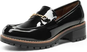 DREAM PAIRS Women's Chunky Loafers, Platform Comfortable Slip-On Dressy Business Casual Shoes