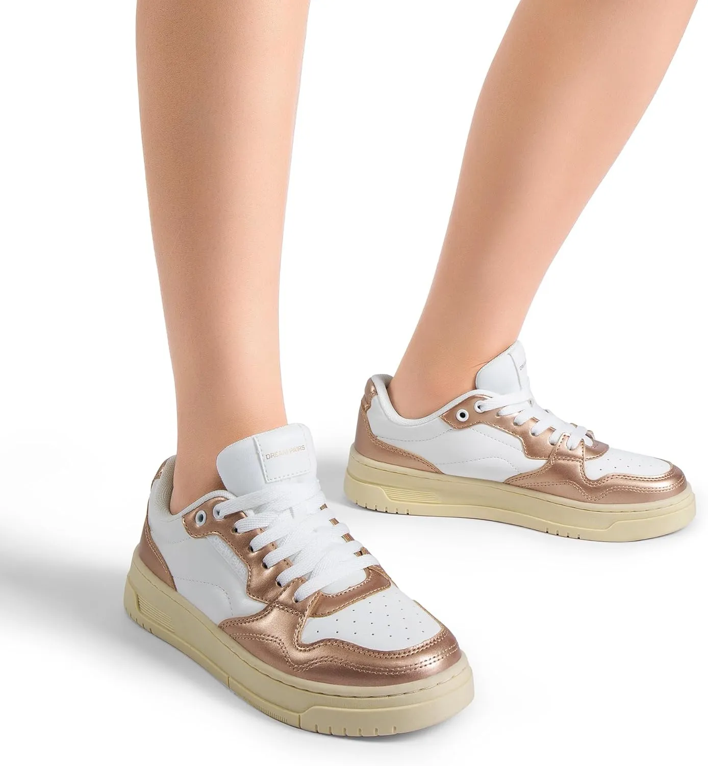 DREAM PAIRS Women's Fashion Walking Skateboard Court Sneakers Comfortable Low-Top Lace-Up Non-Slip Retro Vintage Casual Classic Athletic Shoes