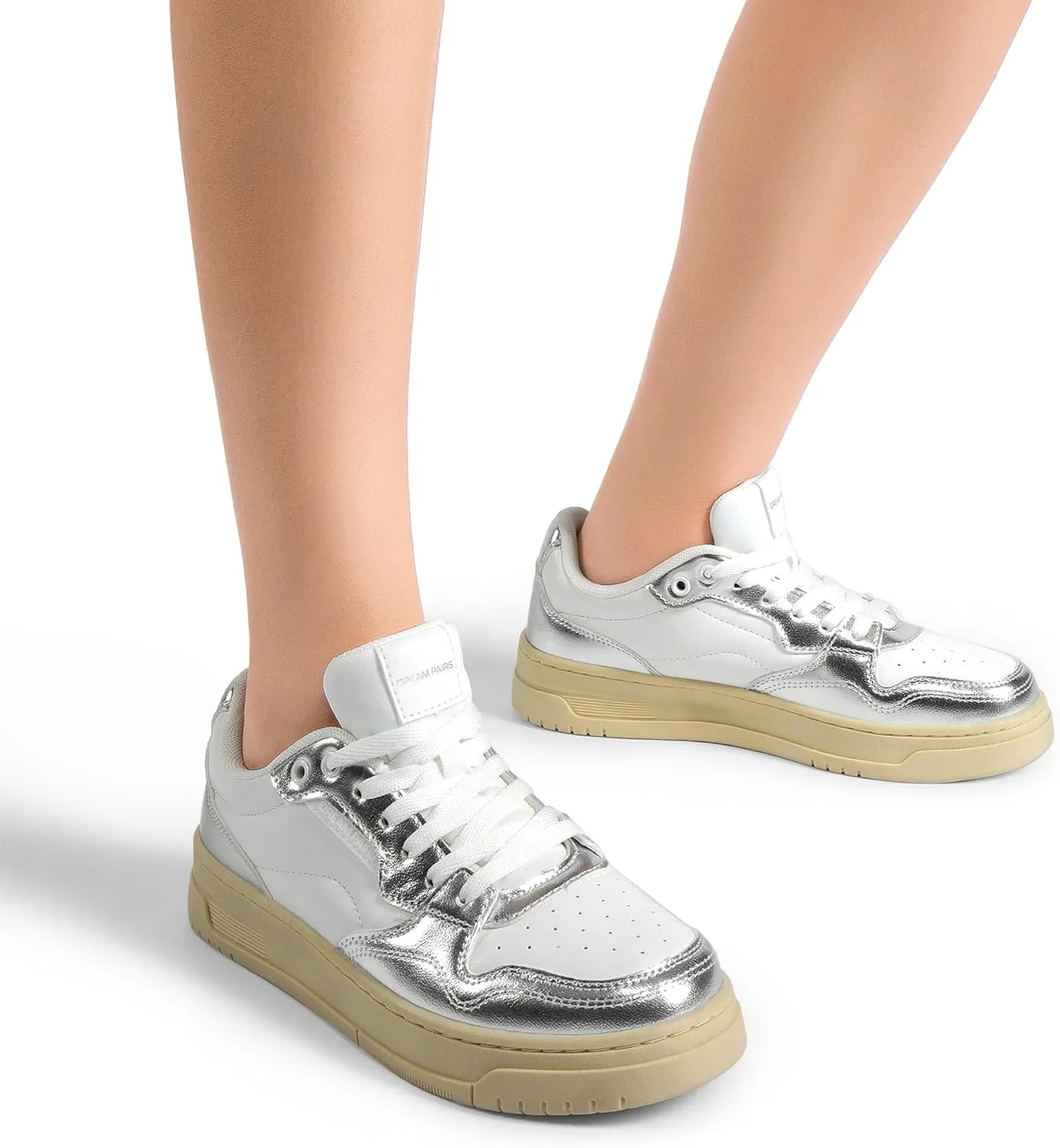 DREAM PAIRS Women's Fashion Walking Skateboard Court Sneakers Comfortable Low-Top Lace-Up Non-Slip Retro Vintage Casual Classic Athletic Shoes