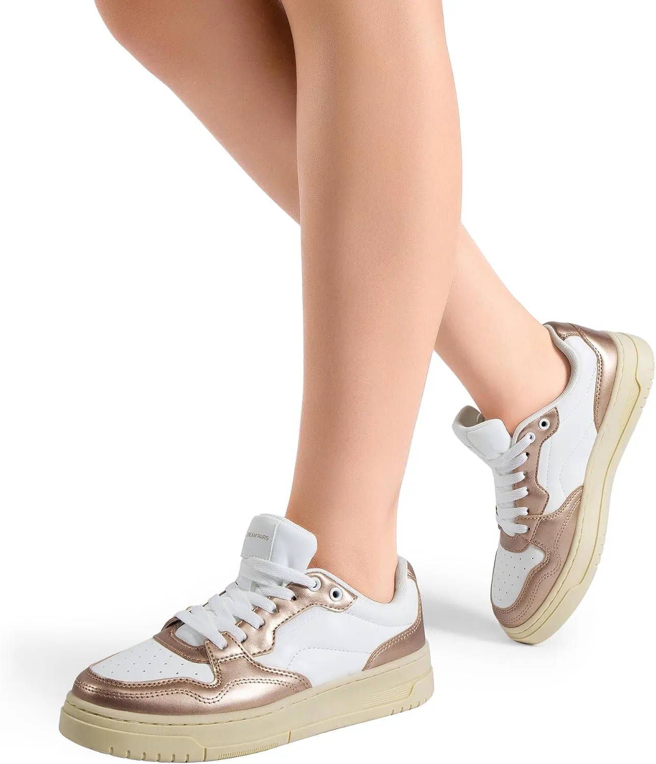 DREAM PAIRS Women's Fashion Walking Skateboard Court Sneakers Comfortable Low-Top Lace-Up Non-Slip Retro Vintage Casual Classic Athletic Shoes