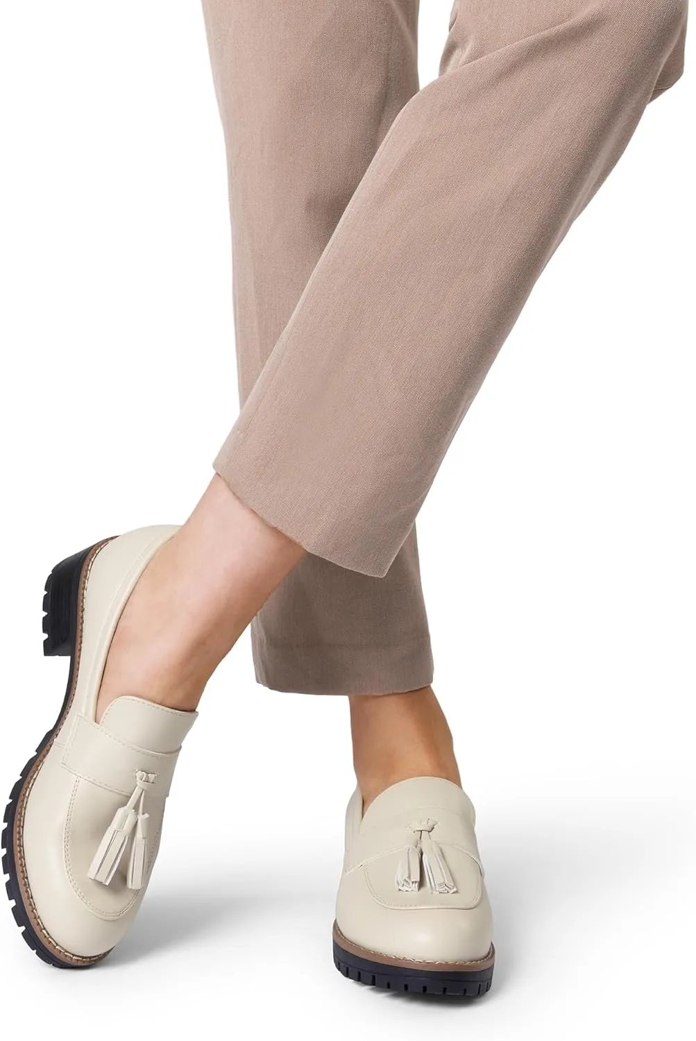 DREAM PAIRS Womens Loafers, Slip On Platform Chunky Penny Heeled Loafers for Women Dressy and Work, Business Casual Shoes for Women