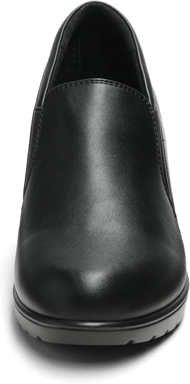 DREAM PAIRS Women's Low Chunky Block Heels Pumps Comfortable Slip-on Heeled Loafers Dress Work Shoes for Office Business
