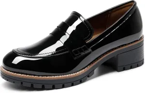 DREAM PAIRS Women's Platform Chunky Heeled Loafers, Womens Business Casual Shoes