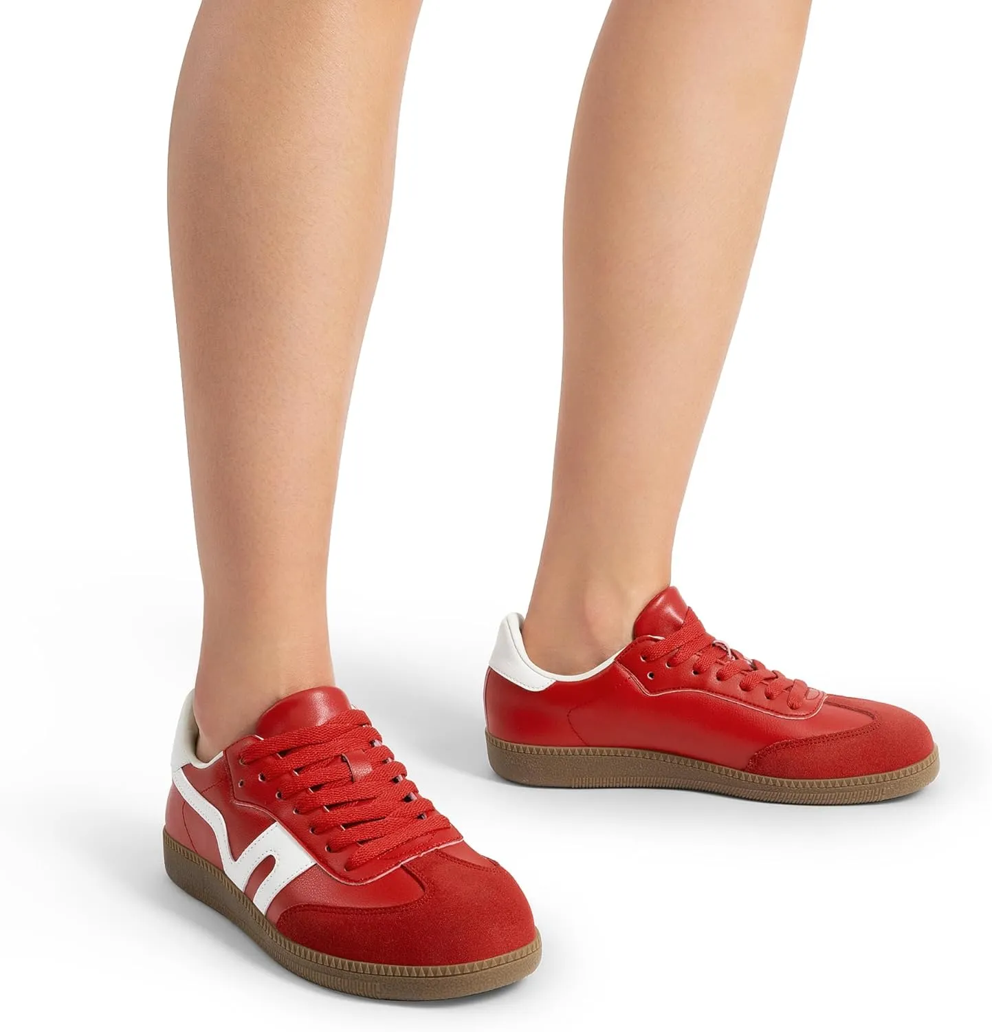 DREAM PAIRS Women's Tennis Sneakers Walking Nia Flat Low-Top Casual Lace-Up Comfortable Fashion Sneakers Shoes.