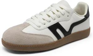 DREAM PAIRS Women's Tennis Sneakers Walking Nia Flat Low-Top Casual Lace-Up Comfortable Fashion Sneakers Shoes.