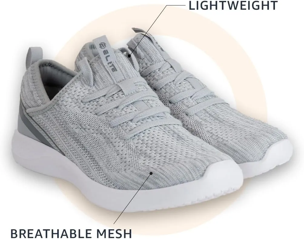 ELITE Women’s Shoes | Black, Grey, or White Sneakers for Women | Fits Comfortably | Great for Standing, Walking, The Gym, and Exercising | Lightweight and Breathable