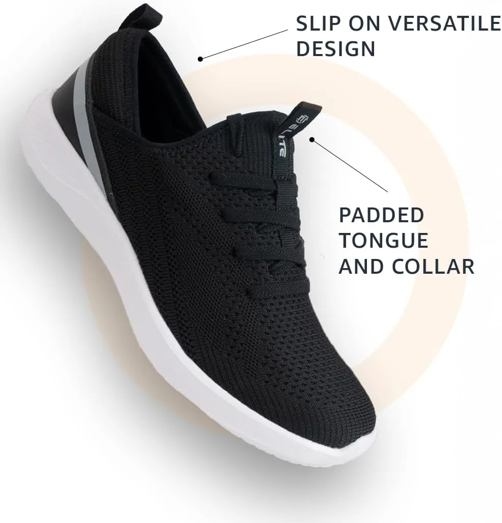 ELITE Women’s Shoes | Black, Grey, or White Sneakers for Women | Fits Comfortably | Great for Standing, Walking, The Gym, and Exercising | Lightweight and Breathable