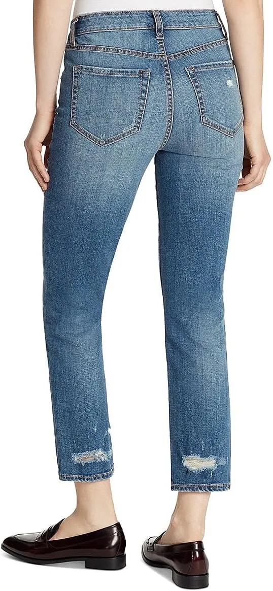 Ella Moss Women's High Rise Slim Straight Ankle Jean