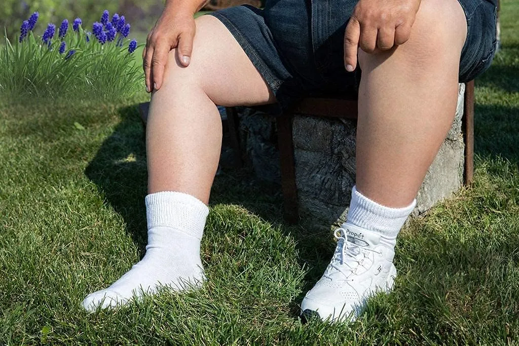 Extra Wide Comfort Fit Athletic Quarter Socks (Pack of 3) Fits Up to a 6E Width, Made in USA