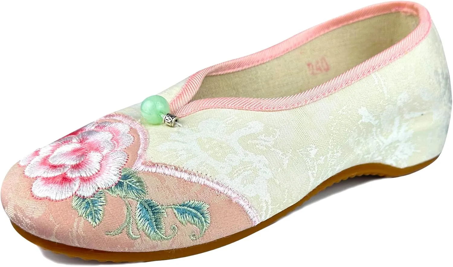 eYLun Women Flats Floral Embroidered Shoes Mary Jane Shoes Ballet Loafers Flats Slip On Shoes
