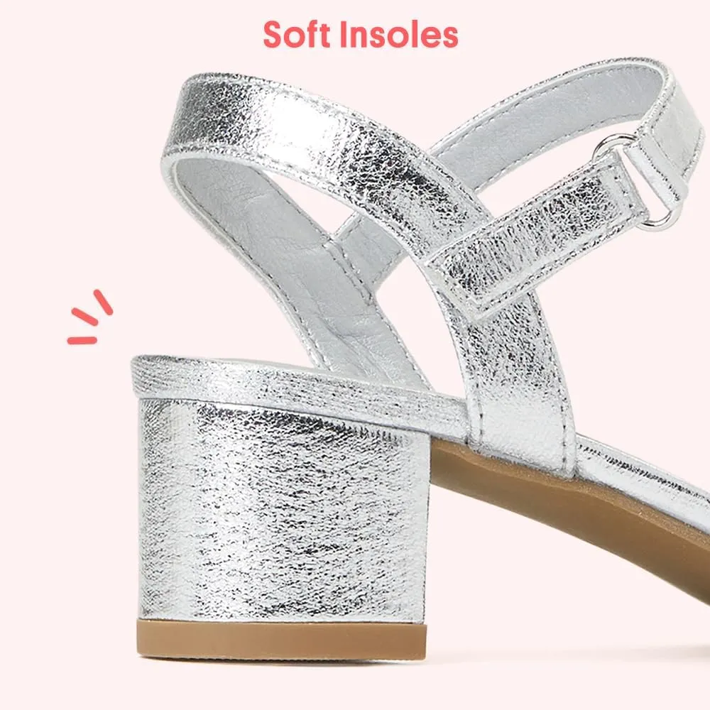 FabKids Girls Braided Open Toe Ankle Strap Flat Lightly Padded Sandals Summer Holiday Party Dress Shoes for Toddler Little Kid Big Kid