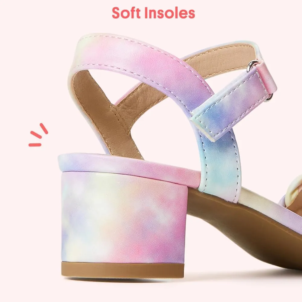FabKids Girls Braided Open Toe Ankle Strap Flat Lightly Padded Sandals Summer Holiday Party Dress Shoes for Toddler Little Kid Big Kid