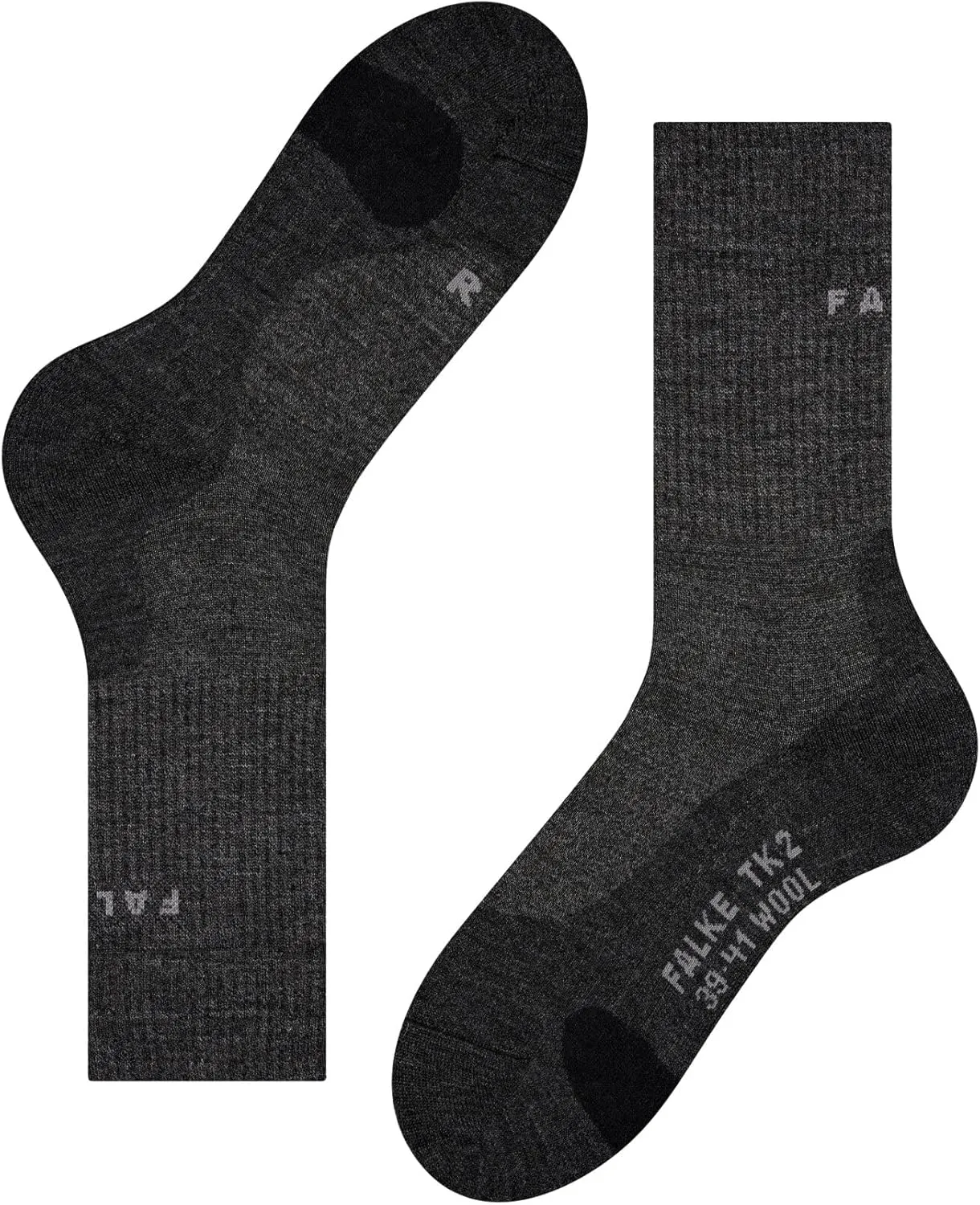 FALKE Men's TK2 Explore Wool Hiking Socks, Medium Padding, 1 Pair