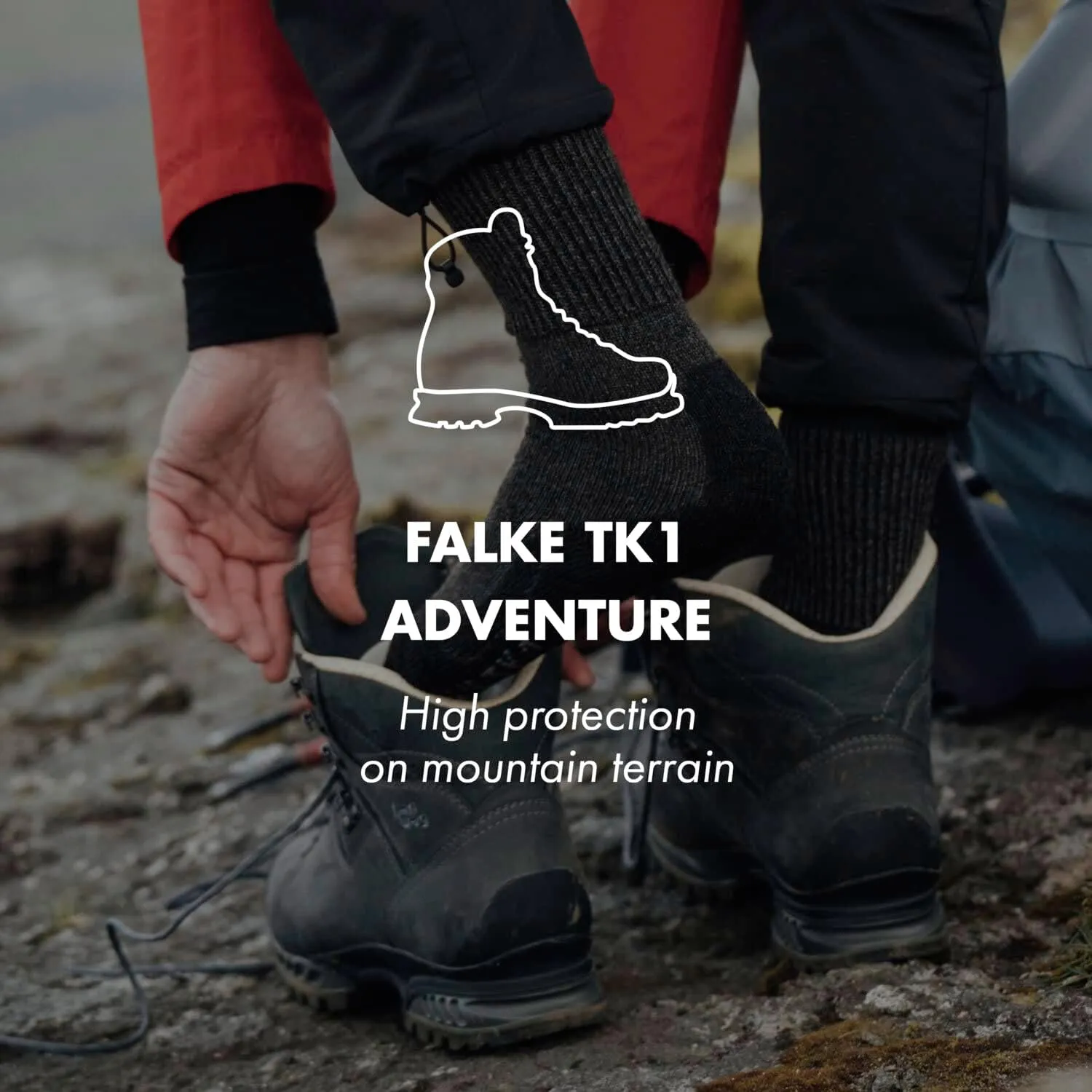 FALKE Women's TK1 Adventure Wool Hiking Socks, 1 Pair