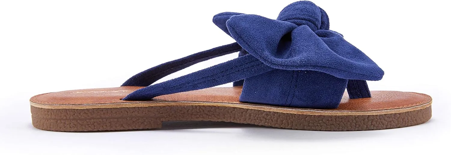 FISACE Womens Slip On Flip Flops Ring Toe Strappy Summer Gladiator Flat Sandals