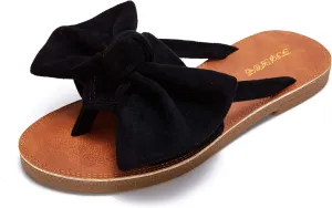 FISACE Womens Slip On Flip Flops Ring Toe Strappy Summer Gladiator Flat Sandals