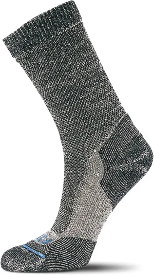 FITS Light Rugged Merino Wool Crew Socks For Men and Women, Breathable, Odor Resistant, Hiking Socks, Whole Foot Comfort