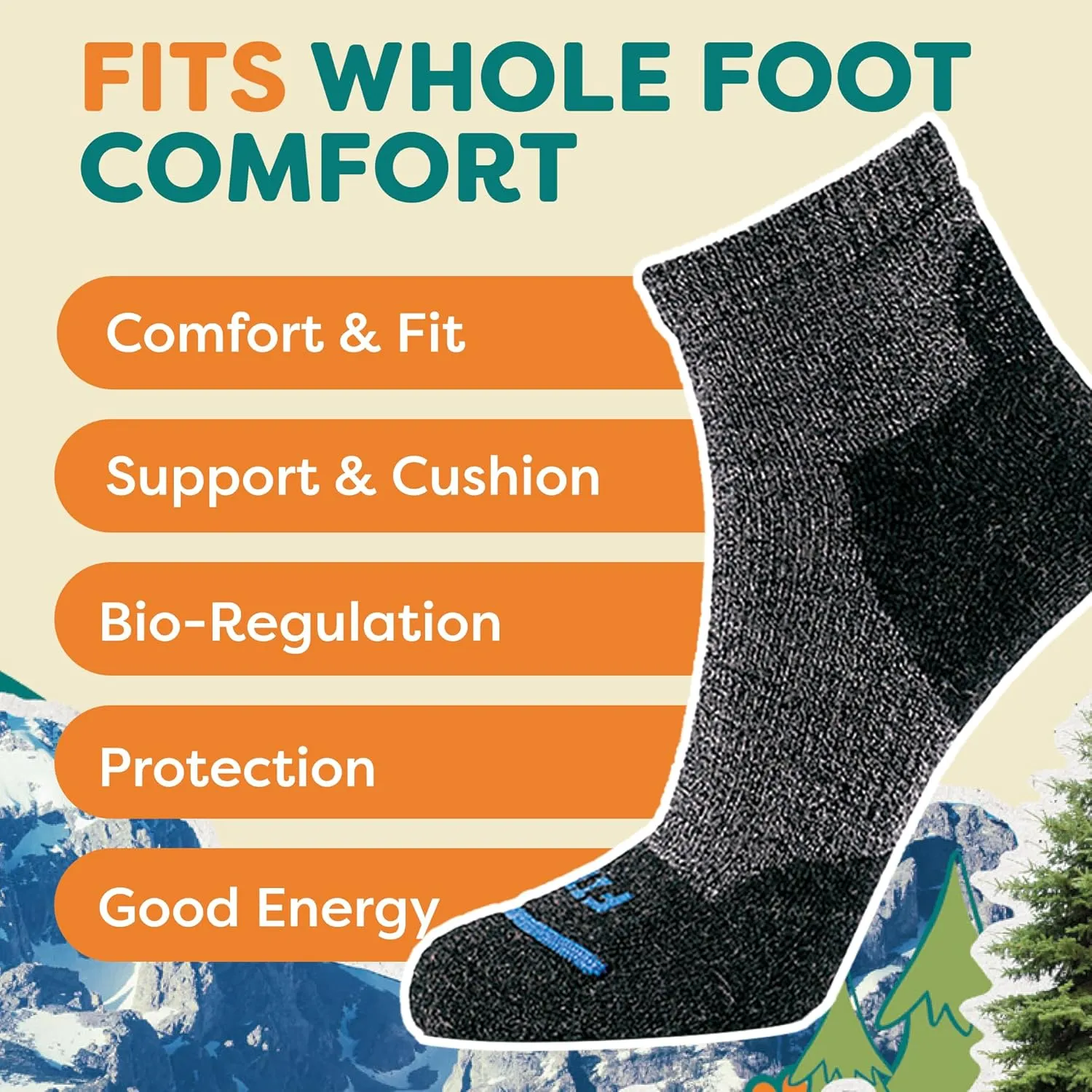 FITS Quarter Light Hiker Merino Wool Socks For Men and Women, Lightweight, Breathable, Odor Resistant, Whole Foot Comfort