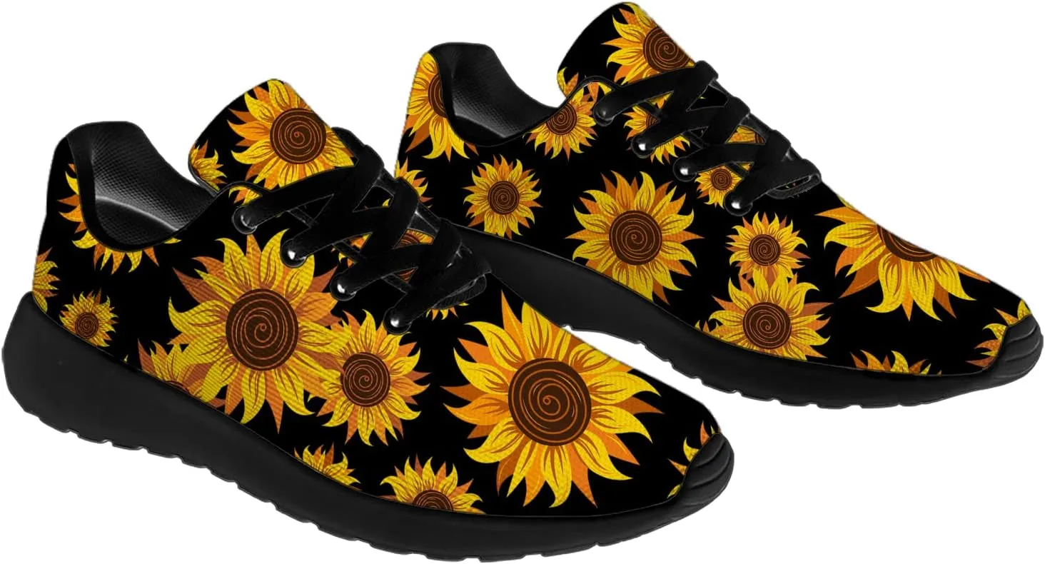 Flower Shoes for Women Men Running Shoes Womens Mens Comfortable Walking Tennis Sneakers Floral Shoes Gifts