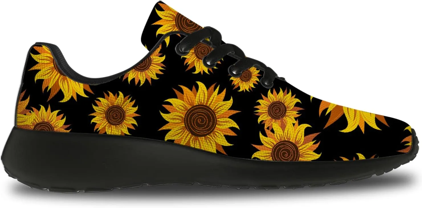 Flower Shoes for Women Men Running Shoes Womens Mens Comfortable Walking Tennis Sneakers Floral Shoes Gifts