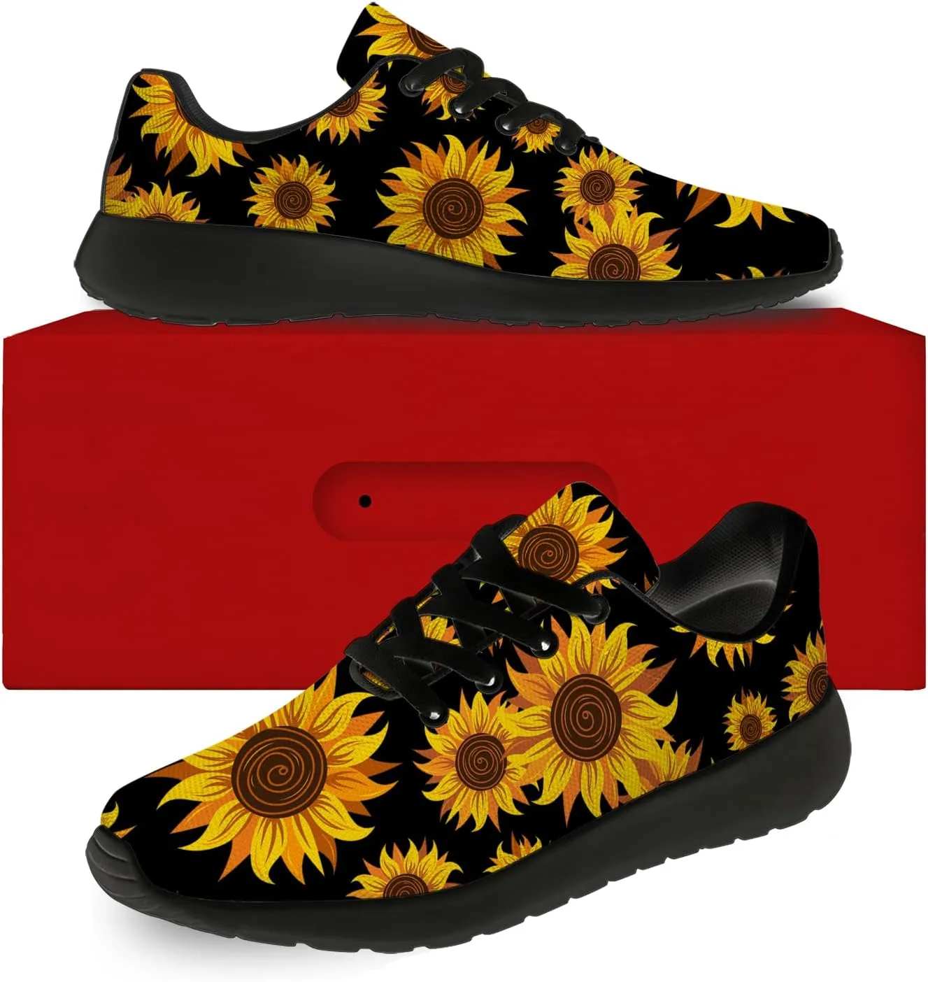Flower Shoes for Women Men Running Shoes Womens Mens Comfortable Walking Tennis Sneakers Floral Shoes Gifts