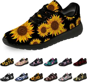 Flower Shoes for Women Men Running Shoes Womens Mens Comfortable Walking Tennis Sneakers Floral Shoes Gifts
