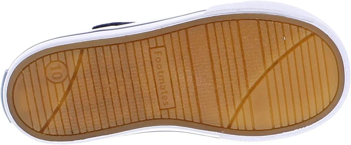 FOOTMATES Drew Mary Jane Flat T-Strap Girls Canvas Walking Sneakers with Custom-Fit Insoles, Slip-Resistant Vulcanized Outsoles
