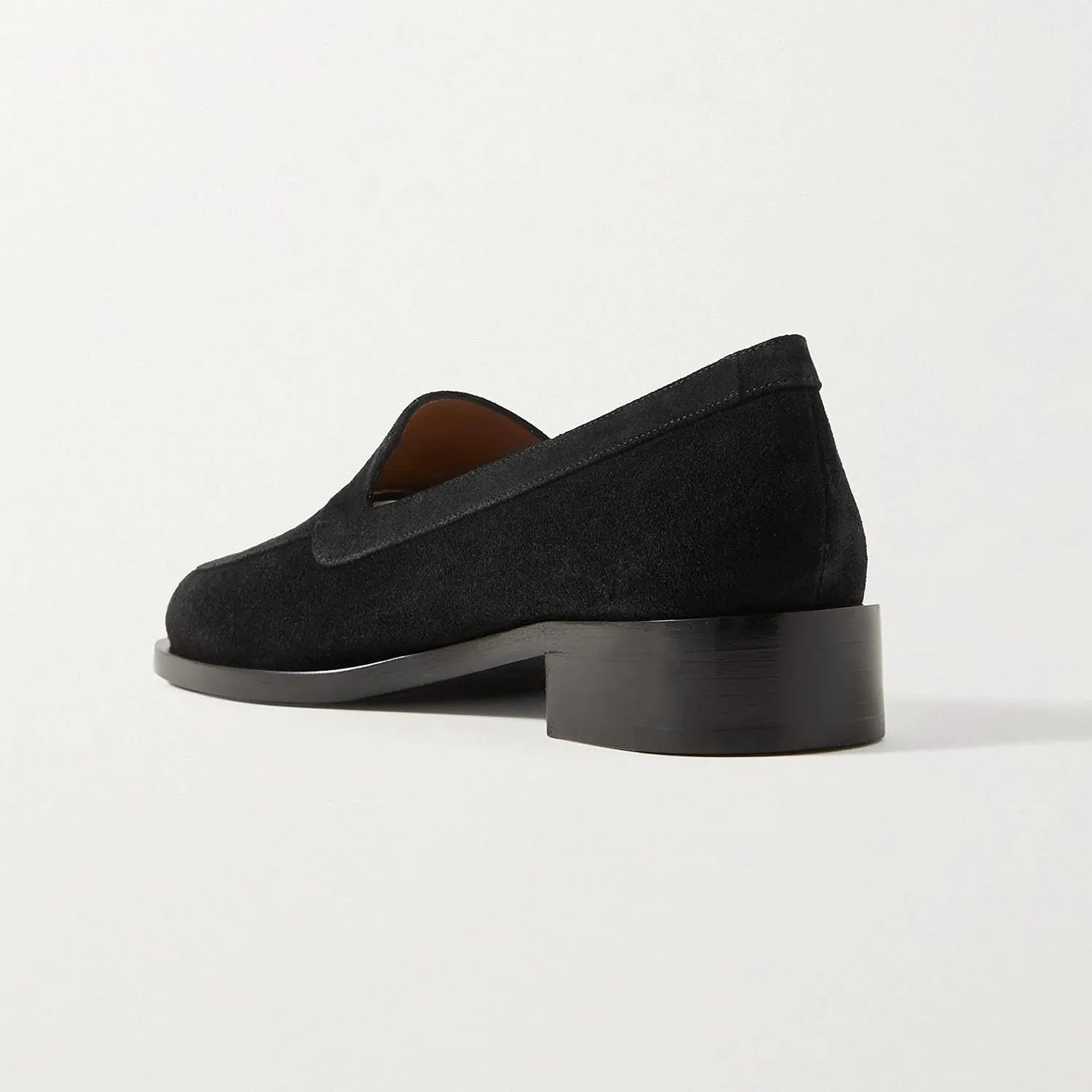FOWT Women Round Toe Low Heel Loafers Comfortable Black Suede Moccasins Casual Slip on Unisex Flat Shoes for Driving Walking Traveling, 4-16 US Size