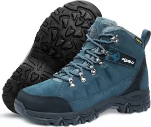 Foxelli Women’s Hiking Boots - Waterproof Lightweight & Breathable Suede Leather
