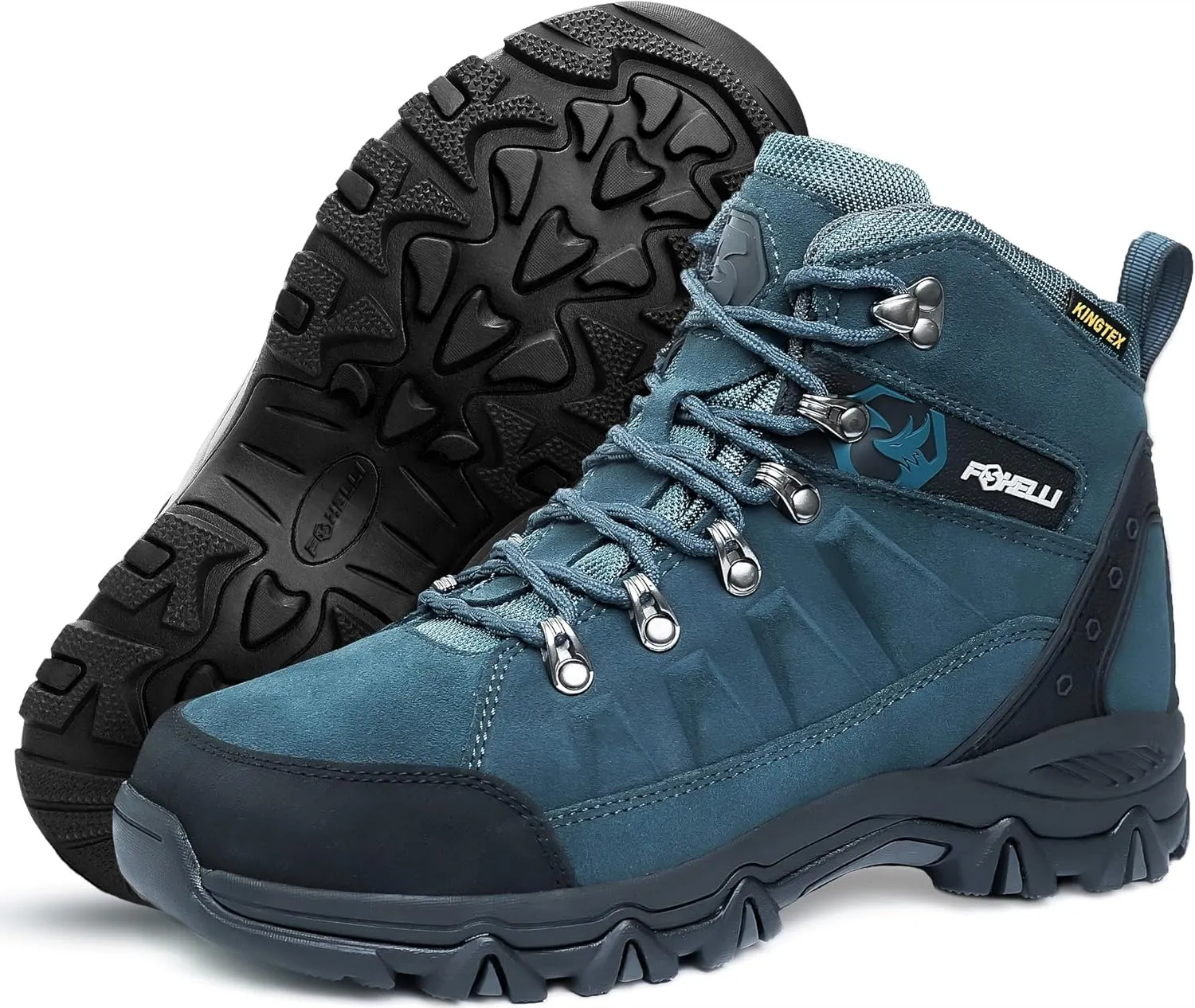 Foxelli Women’s Hiking Boots - Waterproof Lightweight & Breathable Suede Leather