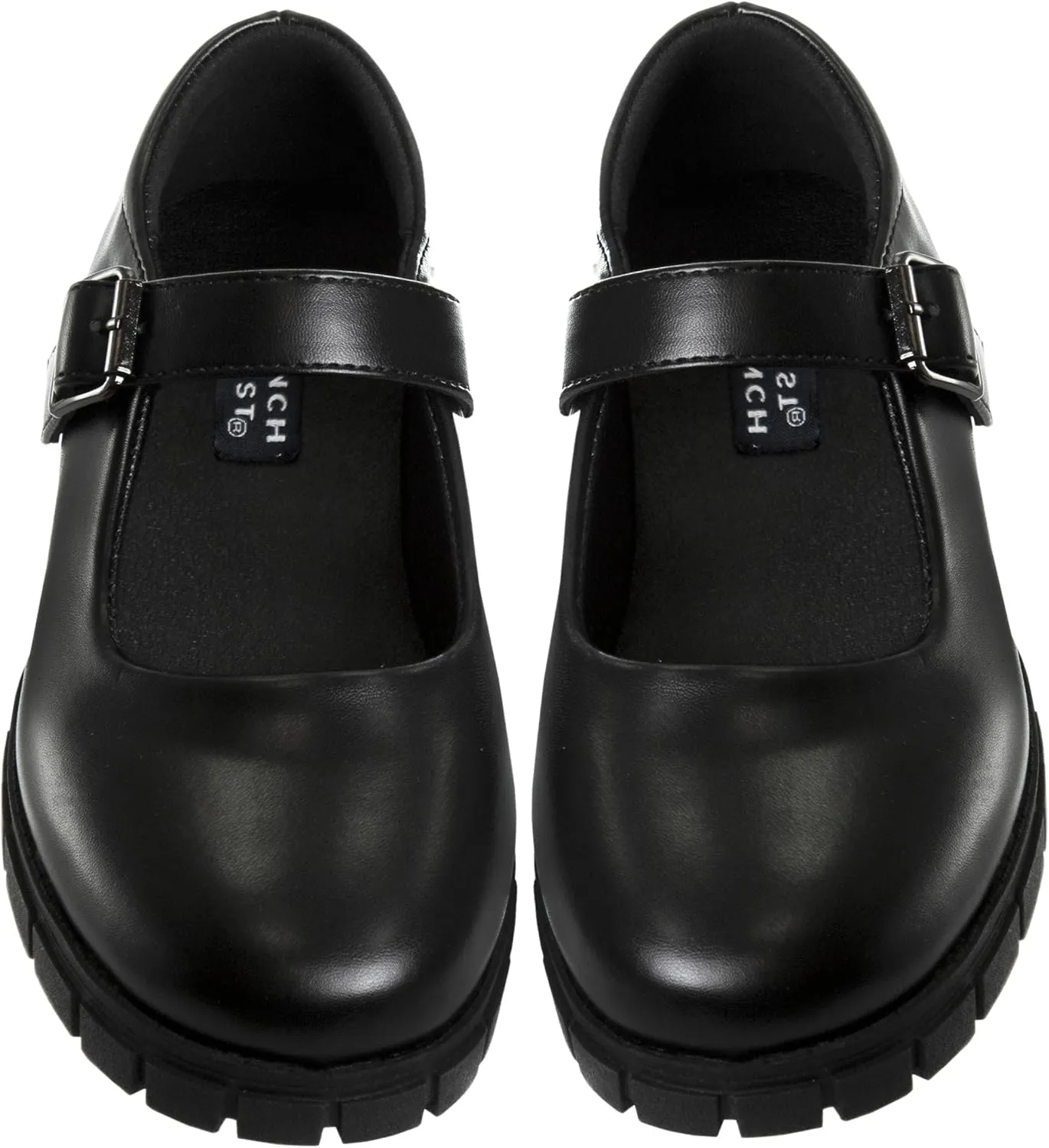 French Toast Girls Round Toe Ankle Strap Maryjane School Shoes - Mary Jane Chunky Platform Oxford Dress Shoe Pumps - Black/Navy/Brown (Size 12-5 Little Kid/Big Kid)