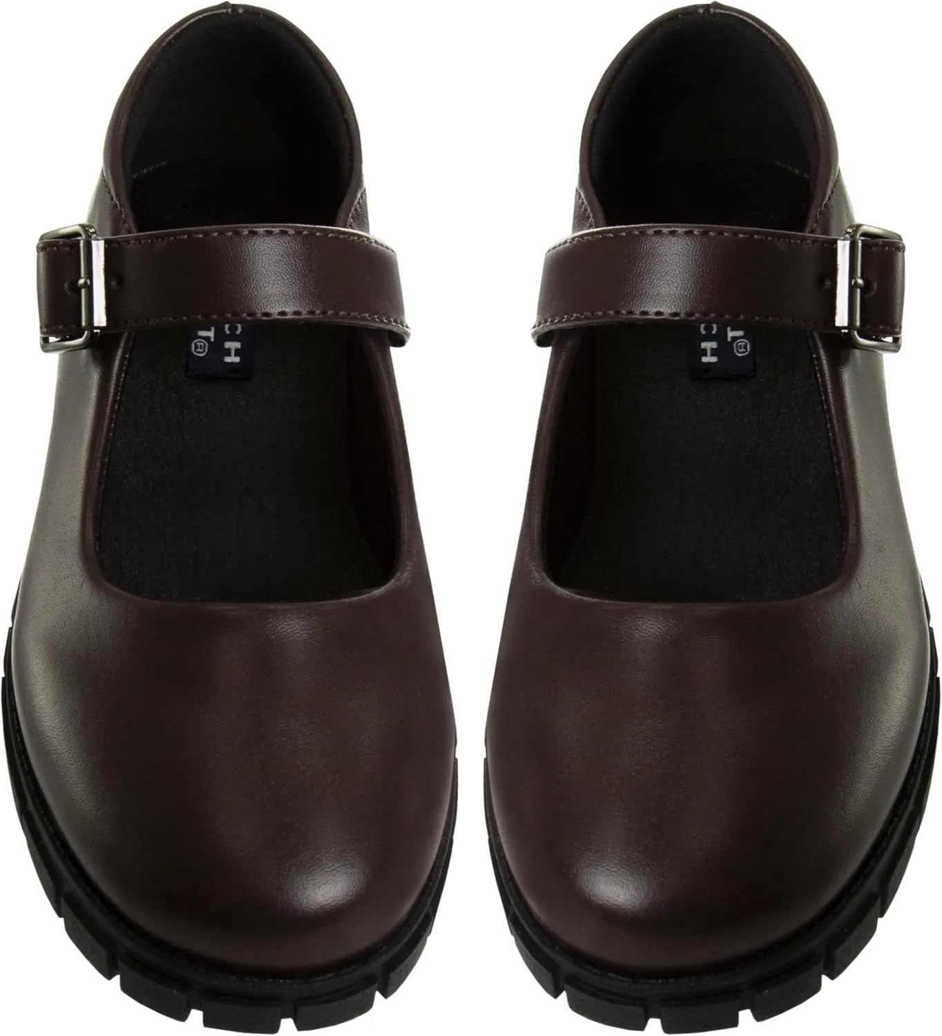 French Toast Girls Round Toe Ankle Strap Maryjane School Shoes - Mary Jane Chunky Platform Oxford Dress Shoe Pumps - Black/Navy/Brown (Size 12-5 Little Kid/Big Kid)